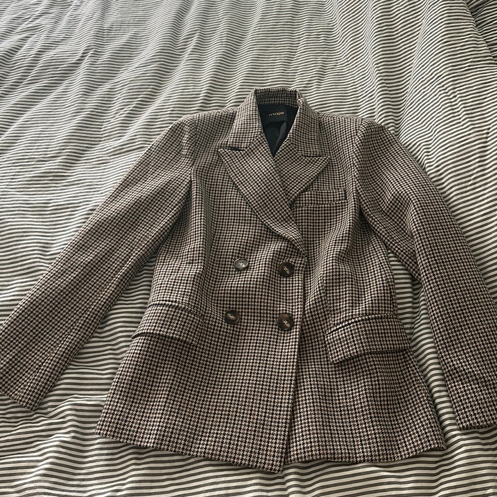 Maje Houndstooth Blazer